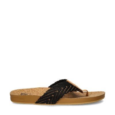Reef Cushion Strand slippers voor dames in het Zwart, Kleding | Dames, Schoenen, Slippers, Zwart, Nieuw, Verzenden