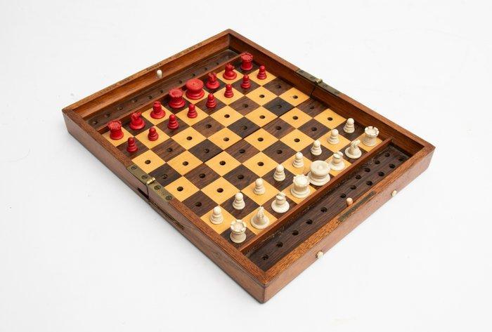 Schaakspel - Een Jaques of London Status Quo type II benen, Antiek en Kunst, Curiosa en Brocante