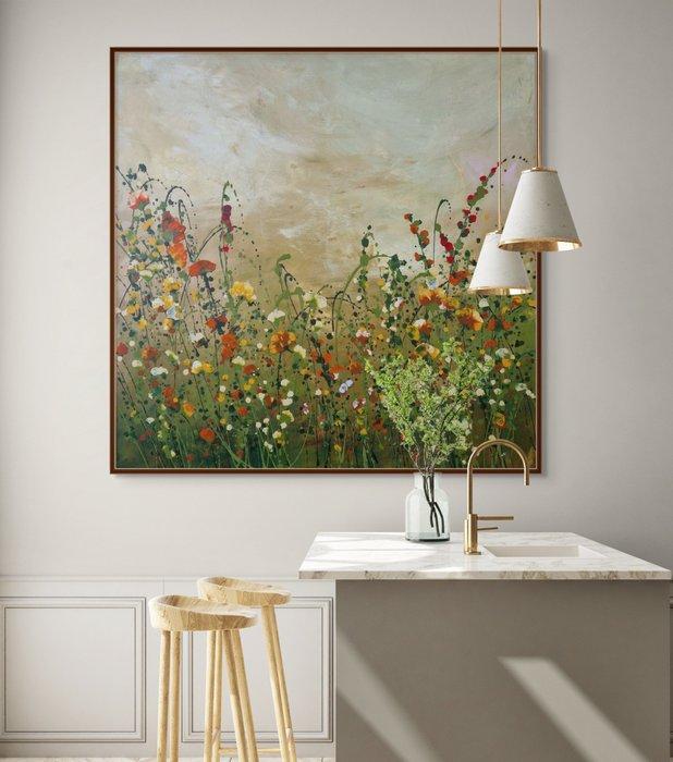 Irina Morisch - Its a beautiful life-XXL square abstract, Antiek en Kunst, Kunst | Schilderijen | Modern