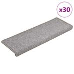 vidaXL Trapmatten 30 st 65x21x4 cm lichtgrijs met, Doe-het-zelf en Verbouw, Ladders en Trappen, Verzenden, Nieuw