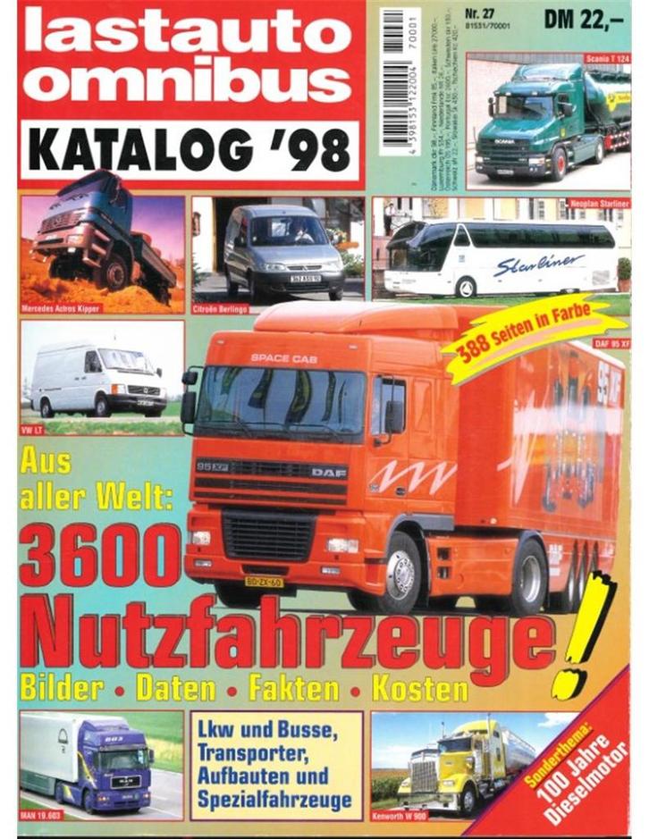 1998 LASTAUTO OMNIBUS JAARBOEK 27 DUITS, Boeken, Auto's | Folders en Tijdschriften