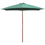 vidaXL Parasol 270x270 cm houten paal groen, Tuin en Terras, Parasols, Verzenden, Nieuw