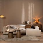 50% Korting: Hoekbank Maine chenille stof beige rechts, Huis en Inrichting, Banken | Bankstellen, Ophalen, Zo goed als nieuw, Scandinavisch, Vintage, Modern