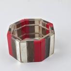 Unisex rood-houtkleurige armband – elastisch – nieuw, Sieraden, Tassen en Uiterlijk, Armbanden, Verzenden, Nieuw