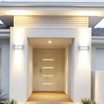 Tuin/Buitenlamp/Wandlamp Vierkant/Ovaal Mat Chroom RVS, Nieuw, Ophalen of Verzenden, Rvs, Hanglamp