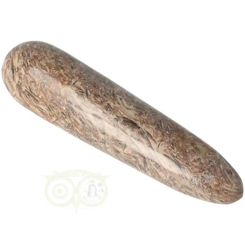 Fossielen schelpen Jaspis massagestick Nr 4 - 145 gram, Sieraden, Tassen en Uiterlijk, Edelstenen, Verzenden