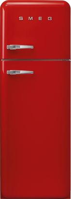 Smeg FAB30RRD5 retro jaren 50 koelkast - rood - rechtsdraaie, 150 tot 200 liter, Verzenden, 60 cm of meer, Met aparte vriezer