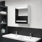 vidaXL Badkamerkast met spiegel en LED 50x14x60 cm glanzend, Verzenden, Nieuw