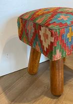 Afghaan Poef Kelim - Poef - Hout, Wol, Antiek en Kunst, Kunst | Designobjecten