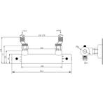 Xellanz Rio Thermostatische  Douchemengkraan - 15cm - Mat, Doe-het-zelf en Verbouw, Sanitair, Ophalen of Verzenden, Nieuw