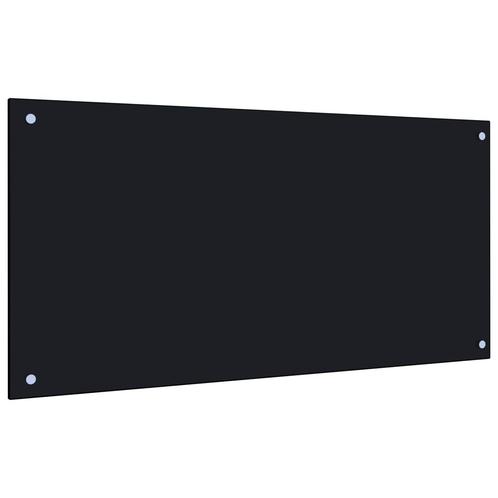 vidaXL Spatscherm keuken 100x50 cm gehard glas zwart, Huis en Inrichting, Keuken | Keukenbenodigdheden, Nieuw, Verzenden