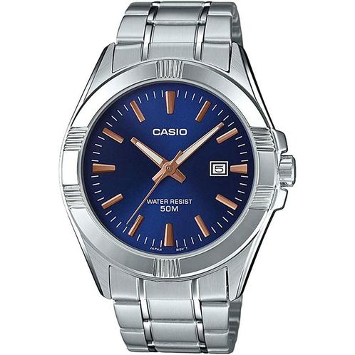 Horloge Heren Casio Blauw Zilverkleurig (Ø 43,5 mm), Sieraden, Tassen en Uiterlijk, Zonnebrillen en Brillen | Heren, Verzenden