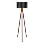 [lux.pro] Staande lamp vloerlamp Rochester E27 walnootkleuri, Huis en Inrichting, Lampen | Vloerlampen, Verzenden, Nieuw