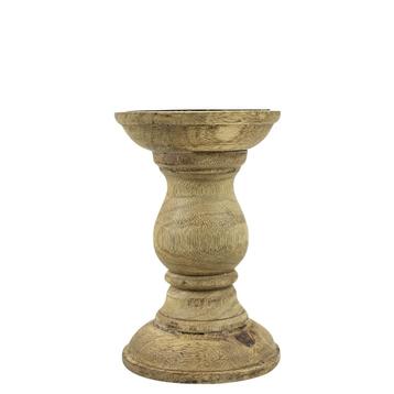 kandelaar rond mango hout 15cm beschikbaar voor biedingen