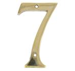 Huisnummer 7 Messing Ongelakt 100 mm, Huis en Inrichting, Woonaccessoires | Overige, Ophalen of Verzenden, Nieuw