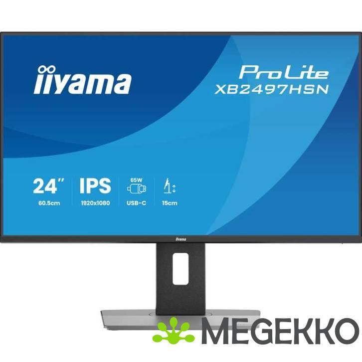 Iiyama ProLite XB2497HSN-B1 24  Full HD IPS USB-C monitor, Computers en Software, Monitoren, Nieuw, Verzenden
