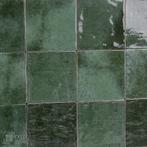 Handvorm tegels met schakering 10x10 Zellige Oscuro groen