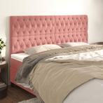 vidaXL Hoofdborden 4 st 90x7x78/88 cm fluweel roze, Verzenden, Nieuw, Stof
