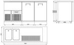 CombiSteel Bierkoeler | RVS | 2 Deuren Rechts + 2 Spoelbakke, Ophalen of Verzenden, Nieuw