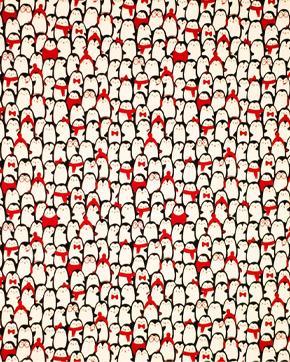 Jogging Katoen Pinguïns Rood, Hobby en Vrije tijd, Stoffen en Lappen, Rood, Nieuw