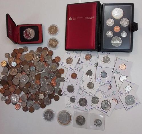 Canada, Verenigde Staten. Lot of 242 Coins 1901 - 1990s/, Postzegels en Munten, Munten | Europa | Niet-Euromunten