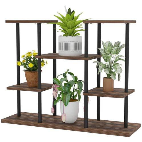 TRUUSK 4-Laags Plantenstandaard, 61,5 Cm Hoog Bloemenstandaa, Tuin en Terras, Bloembakken en Plantenbakken, Nieuw, Verzenden