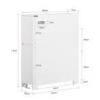 2dekans | SoBuy Badkamerkast met 2 Lades - 60 x 20 x 75 cm -, Ophalen of Verzenden, Zo goed als nieuw