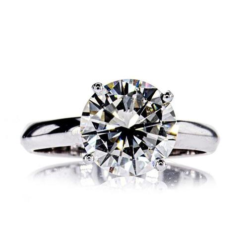 Verlovingsring - 14 karaat Witgoud Diamant (Natuurlijk), Sieraden, Tassen en Uiterlijk, Antieke sieraden