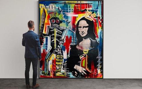 Ma×imo - Basquiat vs Monnalisa Queen, Antiek en Kunst, Kunst | Schilderijen | Modern