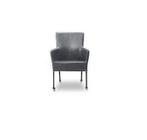 Eetkamerstoel Suske - eetkamerstoelen - Grijs, Nieuw, Grijs, Leer