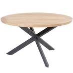 Prado dining tuintafel 130 cm rond teak met alu onderstel, Tuin en Terras, Ophalen of Verzenden, Nieuw