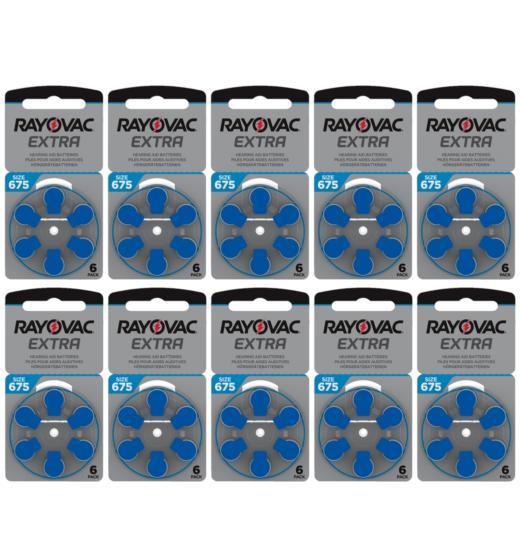 Rayovac Hoorapparaat batterij 675AU blauw (60 stuks), Diversen, Verpleegmiddelen, Nieuw, Ophalen of Verzenden