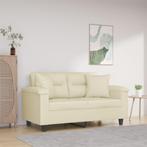 vidaXL Tweezitsbank met sierkussens 120 cm kunstleer, Huis en Inrichting, Verzenden, 150 tot 200 cm, Leer, Nieuw