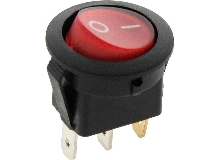 Schakelaar - rood - 12 volt - 20A - verlicht rond - 3 pins, Doe-het-zelf en Verbouw, Overige Doe-het-zelf en Verbouw, Nieuw, Ophalen of Verzenden