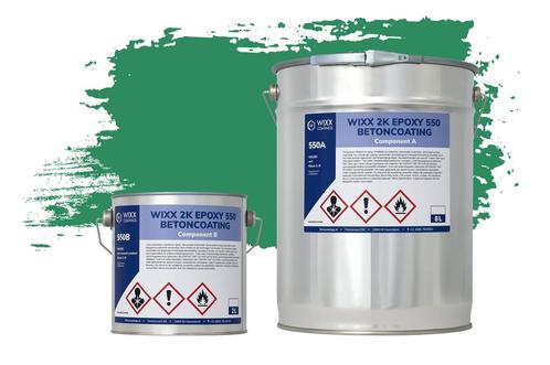Wixx 2K Epoxy 550 Betonverf RAL 6024 | Verkeersgroen 10L, Doe-het-zelf en Verbouw, Verf, Beits en Lak, Verf, Groen, Nieuw, 5 tot 10 liter