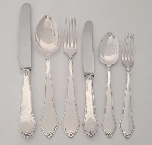 GERO - Georg Nilsson - Bestekset (42) - Art Deco gehamerd,, Antiek en Kunst, Antiek | Meubels | Tafels
