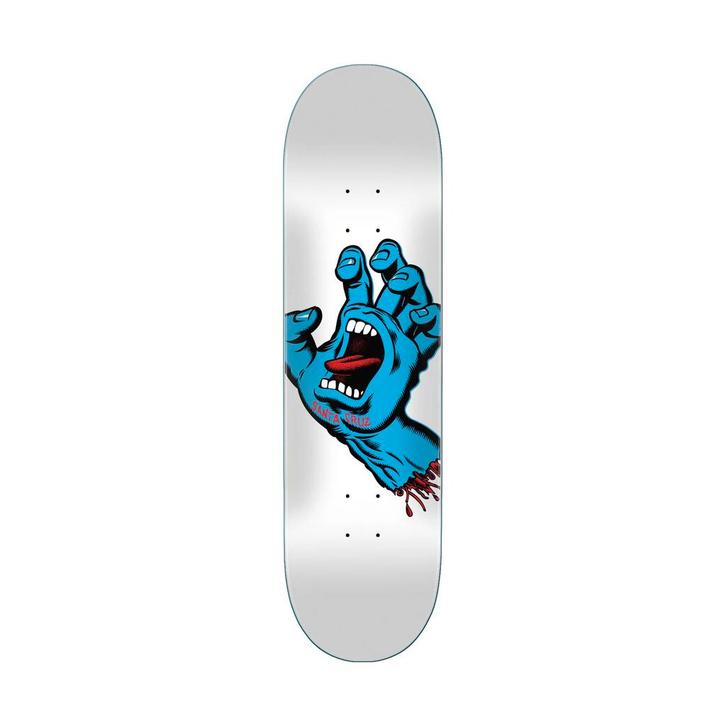 Santa Cruz Deck Screaming Hand 8.25 White, Sport en Fitness, Skateboarden, Verzenden
