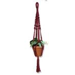 Plantenhanger Punky Bordeaux Rood - Katoen - Macramé -, Huis en Inrichting, Woonaccessoires | Overige, Ophalen of Verzenden, Nieuw