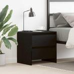 vidaXL Nachtkastje 45x34x44,5 cm bewerkt hout zwart, Huis en Inrichting, Minder dan 45 cm, Verzenden, Nieuw, Minder dan 55 cm