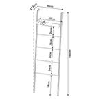 Kledingrek Øksnes ladderplank 160x50x27,5 cm zwart [en.casa], Doe-het-zelf en Verbouw, Ladders en Trappen, Verzenden, Nieuw