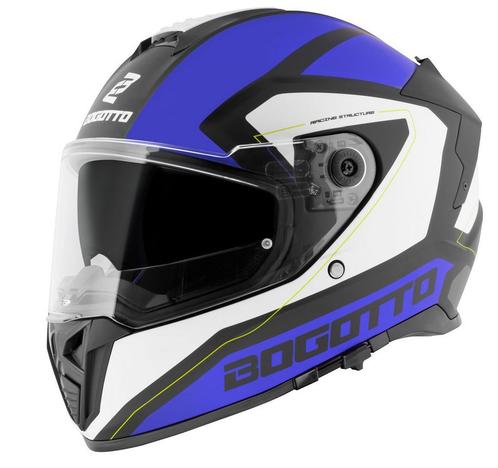 Bogotto FF122 BGT Wit Blauw Integraalhelm, Motoren, Kleding | Motorhelmen, Integraalhelm, Heren, XXL, Nieuw met kaartje, Overige merken