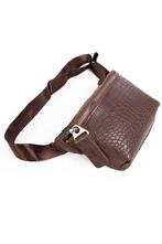 Heuptasje Slangenleer Donkerbruin Donker Bruin Fanny Pack Le, Ophalen of Verzenden, Nieuw, Bruin, Overige typen