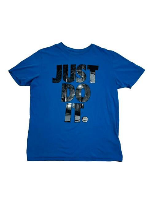 Vintage Nike Just Do It blauw T-Shirt maat M, Kleding | Heren, T-shirts, Blauw, Zo goed als nieuw, Maat 48/50 (M), Ophalen of Verzenden