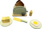 Jouéco Speelset Toaster Junior 18,5 X 13 Cm Hout 6-delig, Kinderen en Baby's, Speelgoed | Houten speelgoed, Ophalen of Verzenden