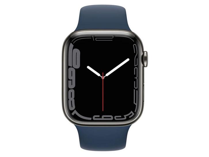 Refurbished Apple Watch Series 7 - 45mm Cellular Roestvrij, Sieraden, Tassen en Uiterlijk, Smartwatches, Zo goed als nieuw, Verzenden