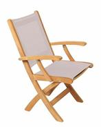 ARC Marine Luxe teak klapstoel Taupe, Verzenden, Nieuw