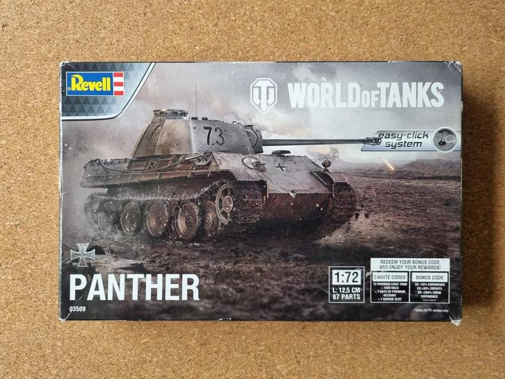 Revell 03509 World of Tanks Panther 1:72, Hobby en Vrije tijd, Modelbouw | Auto's en Voertuigen, Revell, Verzenden