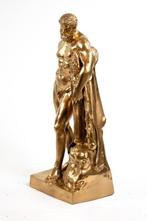 sculptuur, Ercole farnese in bronzo dorato - 59 cm - Brons
