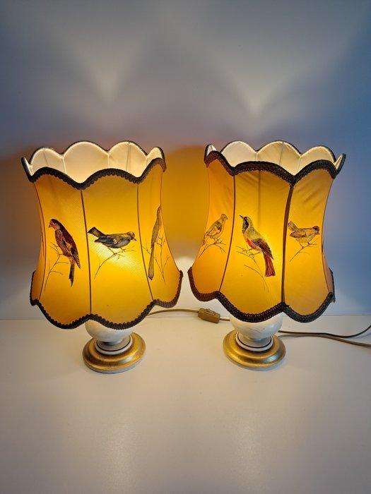Lamp - Hout - Twee vintage lampen., Antiek en Kunst, Curiosa en Brocante