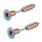 Fako Bijoux® - Oorbellen - Schroef - Schroeven - Multicolor, Verzenden, Nieuw